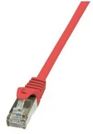 Kable miedziane - LogiLink Patchcord CAT.6 F/UTP 0,5m czerwony CP2024S - miniaturka - grafika 1