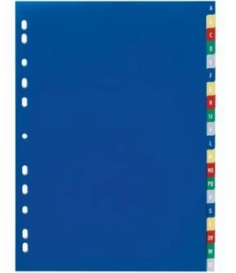 DURABLE Przekładka PP A4, kolorowe indeksy, A-Z, 20 części - Przekładki do segregatorów DURABLE Przekładka PP A4, kolorowe indeksy, A-Z, 20 części - Przekładki do segregatorów - miniaturka - grafika 1