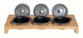 Brytfanny - Staub 40510  299  0 deska do serwowania na 3 Mini-cocottes 42 x 16 cm deska do serwowania, żeliwo, brązowy, 42 x 16 x 48 cm 1190698 - miniaturka - grafika 1