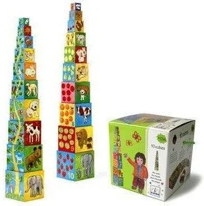 Djeco Piramida Wieża Klocki Moi Przyjaciele - Układanki dla dzieci - miniaturka - grafika 4