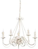 Lampy sufitowe - QAZQA Klasyczny żyrandol postarzana biel 5-źródeł światła - Giuseppe - miniaturka - grafika 1