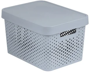 Curver Pojemnik ażurowy z przykrywką Infinity, szary, 17 l - Pojemniki na zabawki - miniaturka - grafika 5