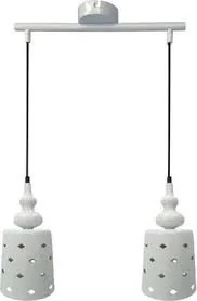 Candellux LAMPA wisząca HAMP 32-51929 metalowa OPRAWA listwa wzorki biała - Lampy sufitowe - miniaturka - grafika 4