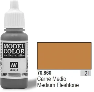Vallejo Model Color 021 70.860 Medium Fleshtone - Akcesoria do gier planszowych - miniaturka - grafika 4