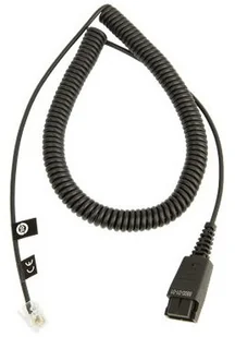 Jabra QD Cord to RJ10, coiled, 0,5 - 2 meters, standard-allocation 8800-01-01 - Kable komputerowe i do monitorów - miniaturka - grafika 2