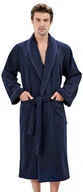 Szlafroki męskie - Soft Cotton Męski szlafrok LORD XL Ciemnoniebieski 20351 - miniaturka - grafika 1