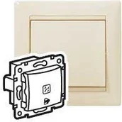 Akcesoria do oświetlenia - Legrand Valena - Przycisk jednobiegunowy podświetlany z symbolem dzwonka krem 10 (774115) - miniaturka - grafika 1