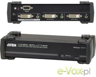 Aten 2 PORT DVI Dual Link Splitter W/Audio W/ EU ADP (VS172-A7-G) - Przełączniki KVM - miniaturka - grafika 3