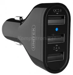 Unitek Unitek Ładowarka samoch 5xUSB QC3.0 dwustrefowa Y-P527 - Zasilacze do urządzeń sieciowych - miniaturka - grafika 2