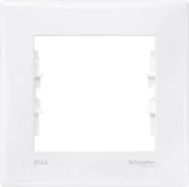 Wyłączniki światła i elektryczne - Schneider Electric Polska Sp. z o.o. SCHNEIDER SEDNA ramka IP44 POJEDYNCZA BIAŁA - miniaturka - grafika 1
