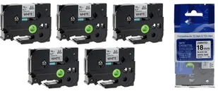 Brother Aimotech Taśma 5-pak zamiennik do 18mm/8m biała czarny nadruk 5xTZE241 5xAZE241 - Taśmy do drukarek barwiące Brother Aimotech Taśma 5-pak zamiennik do 18mm/8m biała czarny nadruk 5xTZE241 5xAZE241 - Taśmy do drukarek barwiące - miniaturka - grafika 1