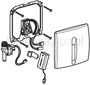 Geberit zawór spłukujący do pisuaru zasilanie bateryjne chrom matowy 115.818.46. - Spłuczki Geberit zawór spłukujący do pisuaru zasilanie bateryjne chrom matowy 115.818.46. - Spłuczki - miniaturka - grafika 1