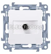 Gniazdka elektryczne - Kontakt Simon Gniazdo antenowe typu F pojedyncze (moduł); białe CASF1.01/11 - miniaturka - grafika 1