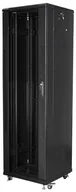 Szafy rack - Lanberg Szafa Szafa INSTALACYJNA STOJĄCA 19"" 42U 600X600 CZARNA FLAT PACK (FF01-6642-12B) - miniaturka - grafika 1