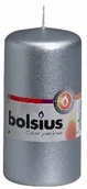 Świece - Bolsius Świeca PIEŃKOWA 120/60 SREBRNA - miniaturka - grafika 1