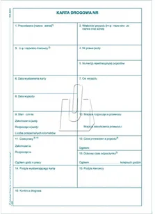 Michalczyk&Prokop Karta Drogowa A5 numerowana (815-3-N) - Druki akcydensowe - miniaturka - grafika 2