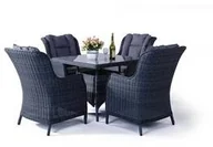 Meble ogrodowe - Rojaplast Meble rattanowe REGINA Szary - miniaturka - grafika 1