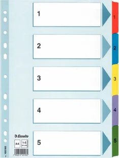 Esselte PRZEKłADKI KARTONOWE MYLAR A4 1-5 100160 - Przekładki do segregatorów - miniaturka - grafika 4