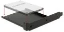 Tuning komputera - akcesoria - Delock Ramka instalacyjna dla 1 dysku HDD 2.5 w gnieździe komputera, czarna 1821 (18212) - miniaturka - grafika 1