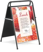 Systemy ekspozycyjne i znaki informacyjne - AJ Czaerny stojak reklamowy potykacz 258262 - miniaturka - grafika 1