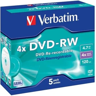 Verbatim Płyta DVD-RW 4x 43285 5pack - Nośniki danych - miniaturka - grafika 2
