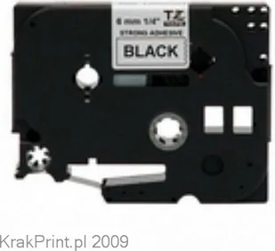 Brother TZ-S211 6mm Taśma Laminowana z ekstra mocnym klejem, czarny nadruk/białe - Etykiety do drukarek - miniaturka - grafika 6