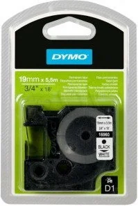 Dymo Taśma D1- 19mm x 5,5m czarny/biały (S0718070) - Etykiety do drukarek - miniaturka - grafika 2