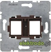 Gniazdka elektryczne - Berker Pytka nona podwjna z brzowym elementem mocujcym 454107 - miniaturka - grafika 1