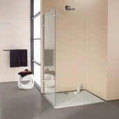 Kabiny prysznicowe - Huppe Enjoy Walk-In 20-120x60x200 prawa profil srebrny połysk szkło przejrzyste 3R1280092322 - miniaturka - grafika 1