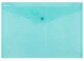 Teczki i skoroszyty - Donau TECZKA KOPERTOWA A4 235X330X0,18MM NA ZATRZASK TRANPARENT ZIELONA - miniaturka - grafika 1