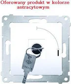 Wyłączniki światła i elektryczne - Kontakt SIMON Dwupozycyjny Pojedynczy łącznik na kluczyk antracyt DW1K.01/48 S - miniaturka - grafika 1