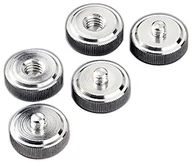 Akcesoria do statywów - Hama zestaw 5er Wechselteller/adapter na zdjęcie akcesoria z gwintem A1/4, metalowy, srebrny 00005121 - miniaturka - grafika 1