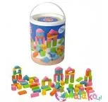 Klocki - Heros DREWNIANE KLOCKI WESOŁE KOLORY 75 EL. 1+ - miniaturka - grafika 1