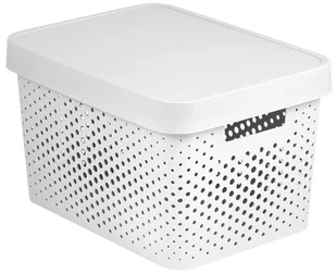 Curver Pojemnik z pokrywką  Infinity ażurowy 17 l biały - Pudła i kartony archiwizacyjne - miniaturka - grafika 6