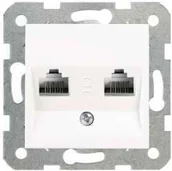 Gniazdka elektryczne - Viko Karre - Gniazdo Komputer 2xRJ45 kat. 5e biały 90963634 - miniaturka - grafika 1