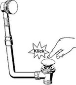 Syfony - Viega Syfon wannowy KLICK-CLACK 572853 z korkiem automatycznym - miniaturka - grafika 1