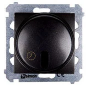 Wyłączniki światła i elektryczne - Kontakt SIMON Łącznik z opóźnieniem wyłączenia 20-500 W brąz mat DWC10T.01/46 - miniaturka - grafika 1