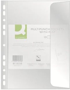 Q-Connect KOSZULKA Z KLAPKĄ B4 GROSZ. PP 100mic 10szt Q-CON. - Koszulki na dokumenty - miniaturka - grafika 2