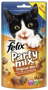 Purina Felix Party Mix karma dla kota o smaku kurczaka, wątróbki i indyka 60g - Suplementy i witaminy dla kotów - miniaturka - grafika 2