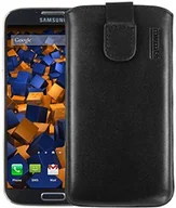 Etui i futerały do telefonów - Mumbi prawdziwe skórzana torba na Samsung Galaxy (klapka z funkcją wyciągania), Galaxy S4, czarny - miniaturka - grafika 1