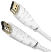 Kable - KabelDirekt kabel HDMI, biały, 7,5 m, kompatybilny z HDMI 2.0 (Ultra HD 4K 3D Full HD 1080 p ARC Highspeed z Ethernet), seria TOP 319 - miniaturka - grafika 1