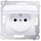 Gniazdka elektryczne - LEDart pojedyncze hermetyczne IP44 białe DGZ1BZ.01/11 Kontakt Simon54 - miniaturka - grafika 1