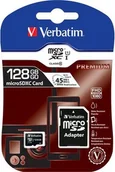 Karty pamięci - Verbatim microSDXC 128 GB Class 10 + adapter (44085) - miniaturka - grafika 1