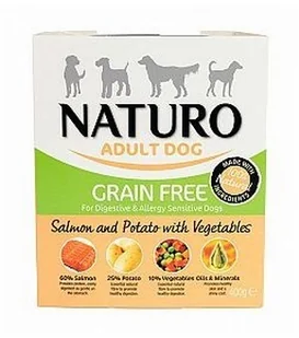 Naturo Grain Free Łosoś, ziemniaki i warzywa 400g 12283 - Mokra karma dla psów - miniaturka - grafika 2