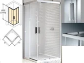 Kabiny prysznicowe - Huppe Design Pure 100x100 8P2910 - miniaturka - grafika 1