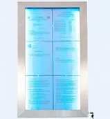 Wyposażenie lokali gastronomicznych - Securit Tablica menu z oświetleniem LED | stal nierdzewna | 6xA4 MCS-6A4-LSS - miniaturka - grafika 1