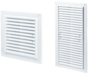 Vents Kratka wentylacyjna z siatką 250 x 250 mm biała - Wentylatory przemysłowe - miniaturka - grafika 2