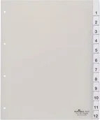 Przekładki do segregatorów - DURABLE Przekładka do segregatorów do koszulek A4 zgrzane wymienne indeksy 1-12 - miniaturka - grafika 1