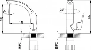 Sapho Fly DF004 - Baterie umywalkowe - miniaturka - grafika 2