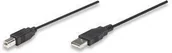 Kable USB - Manhattan Kabel USB a-b m/m 1.8 m (czarny) 333368 - miniaturka - grafika 1